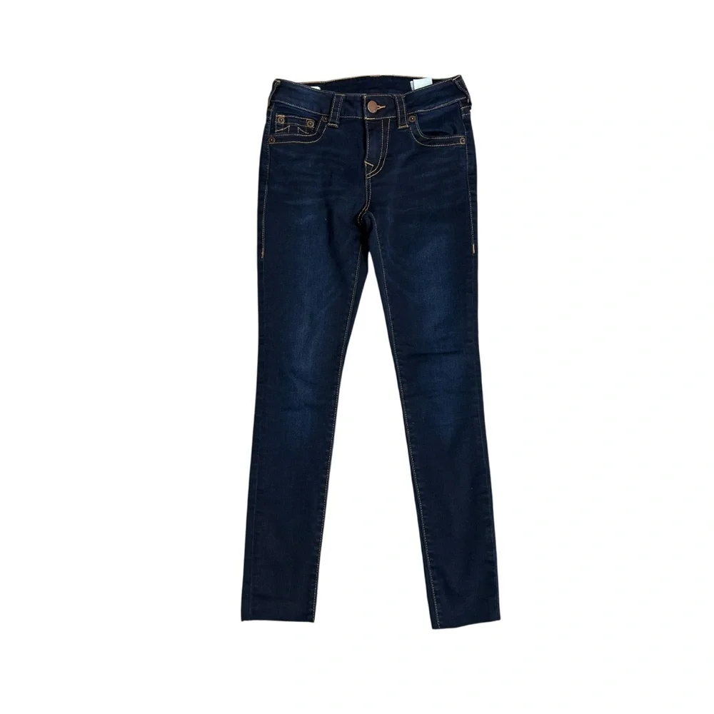 True Religion Jennie Curvy‎ Mid Rise Skinny Jeans Indigo - Picture 2 of 6